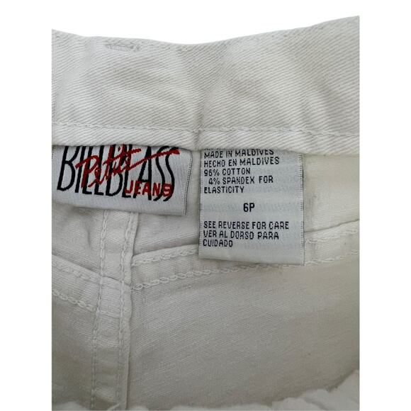 Vintage Bill Blass Off White Denim Shorts High Waisted 6 Petites - Picture 5 of 6